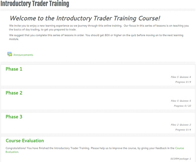 traders training - intro