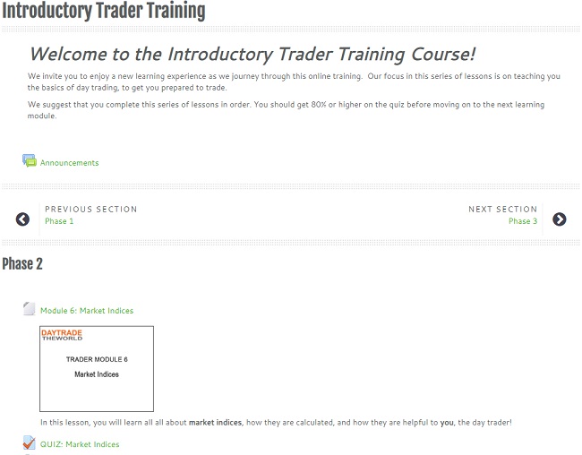 traders training - phase 2