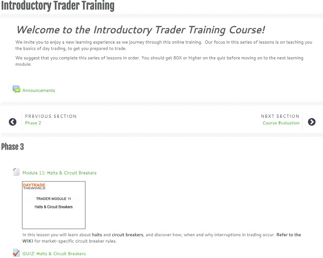 traders training - phase 3